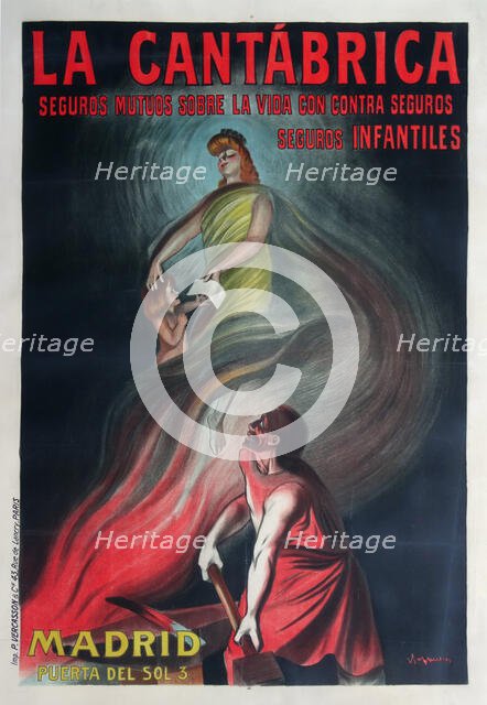 La CantábricSeguros Madrid, c1905. Creator: Cappiello, Leonetto (1875-1942).