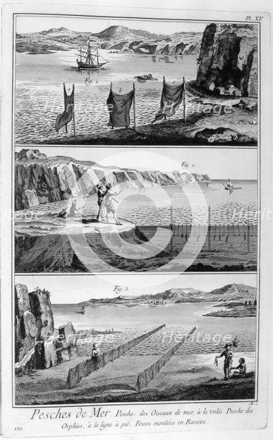 Sea fishing, 1751-1777. Artist: Unknown