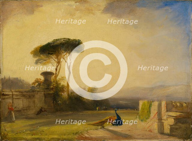View on the Grounds of a Villa near Florence, 1826. Creator: Richard Parkes Bonington.