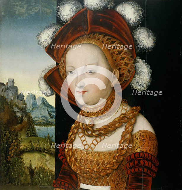 A finely dressed young Lady, ca 1530.