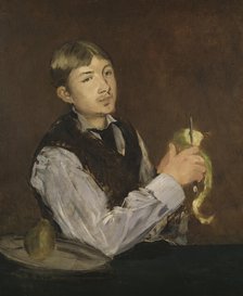 Young Boy Peeling a Pear, mid 19th century. Creator: Edouard Manet.