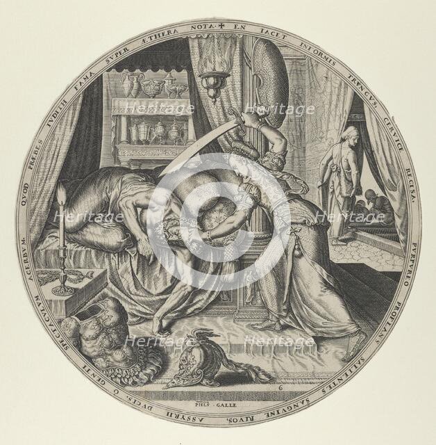 Judith (from "Famous Women from the Old Testament", set of 6). Creator: Philip Galle.