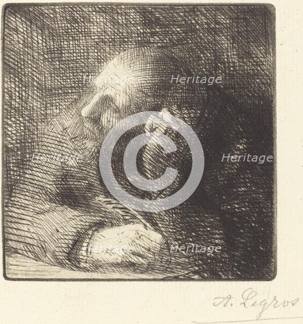 Meditation (La meditation). Creator: Alphonse Legros.