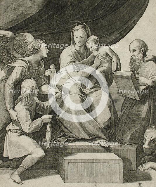The Virgin of the Fish, 16th century. Creators: Marco Dente, Raphael.