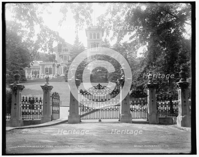 Residence of Hugh Allan, Esq., Montreal, between 1890 and 1901. Creator: William H. Jackson.