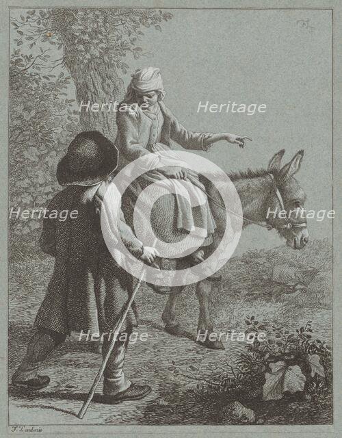 Boy and Girl with a Donkey, 1764. Creator: Francesco Londonio.