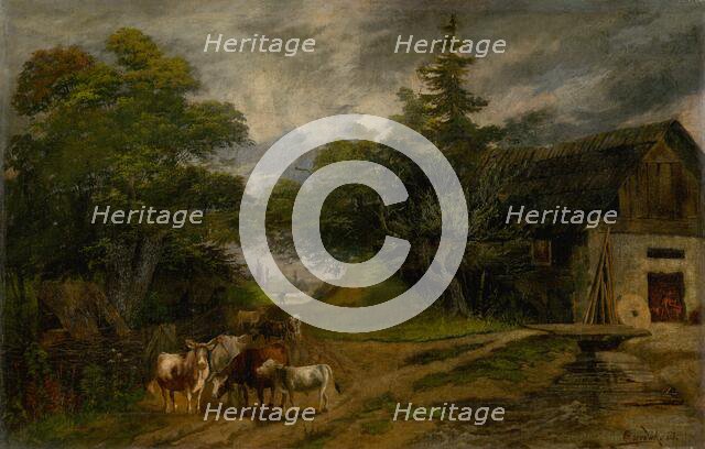 Returning from Pasture, 1886. Creator: Ludovit Cordak.