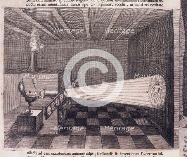Camera obscura, 1646. Artist: Unknown