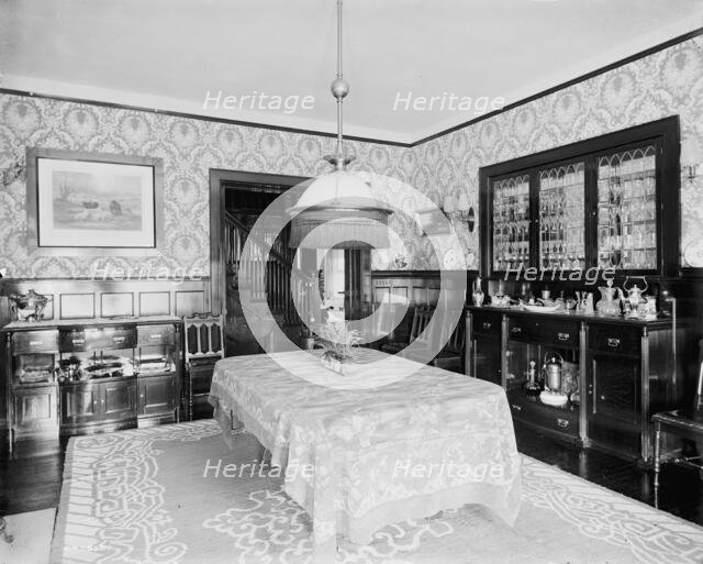 Residence of Dr. J.H. Lancashire, dining room, Alma, Mich., between 1900 and 1910. Creator: Unknown.