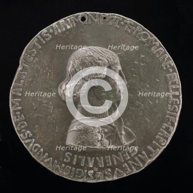 Sigismondo Pandolfo Malatesta, 1417-1468, Lord of Rimini 1432 [obverse], 1445. Creator: Pisanello.