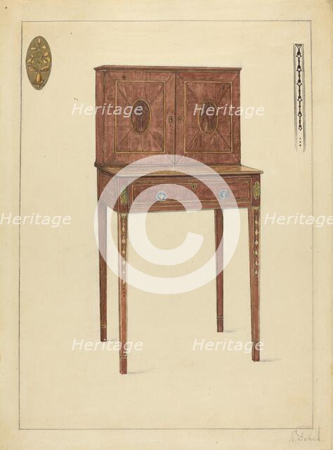 Lady's Writing Cabinet, c. 1953. Creator: Nicholas Gorid.