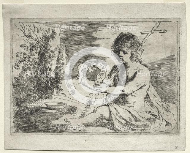 St. John the Baptist, 1650s. Creator: Guercino (Italian, 1591-1666).