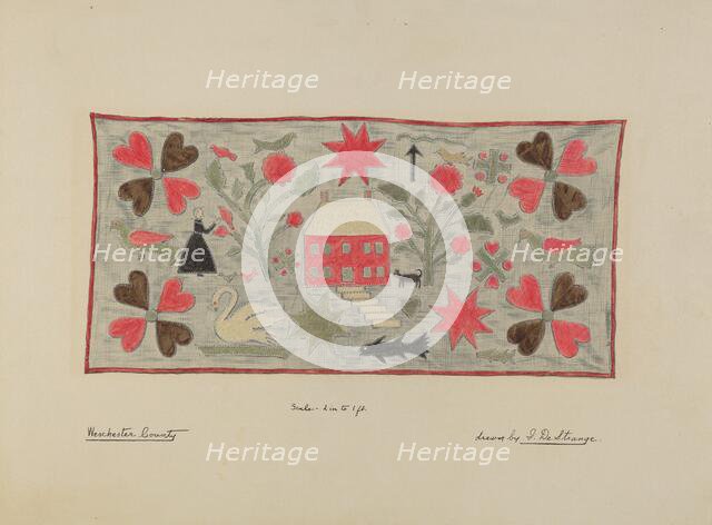 Rug or Wall Hanging, c. 1937. Creator: Isabelle De Strange.