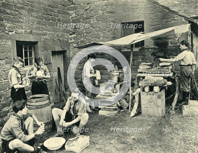 'Refugee French Scouts in Camp in England, 1941', 1944. Creator: Unknown.