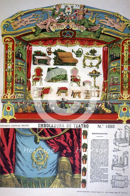 Cut-out of a theater of Estampería 'Paluzie', Barcelona 1920.