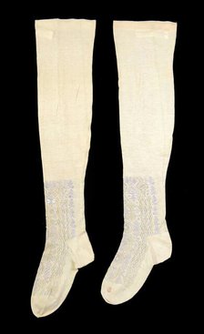 Stockings, British, ca. 1860. Creator: Unknown.