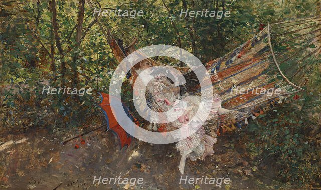 Le Hamac, 1873. Creator: Boldini, Giovanni (1842-1931).