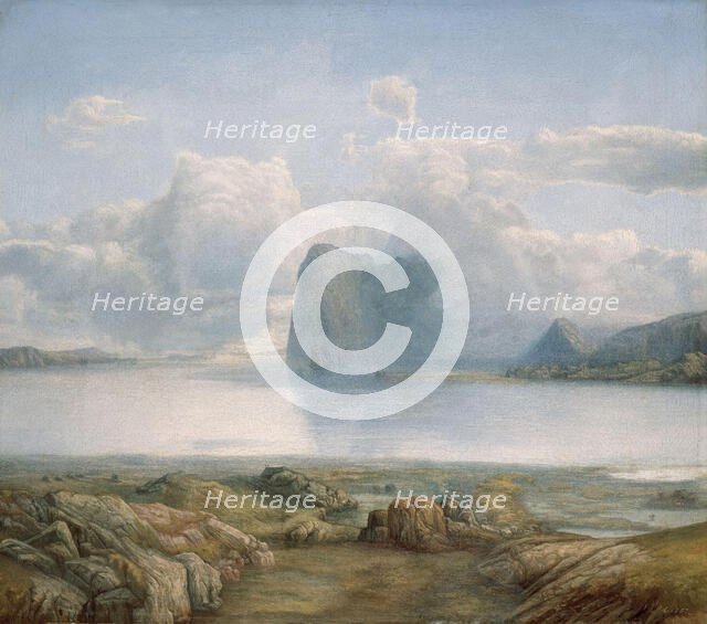 Island Borgoya, 1867. Creator: Lars Hertervig.