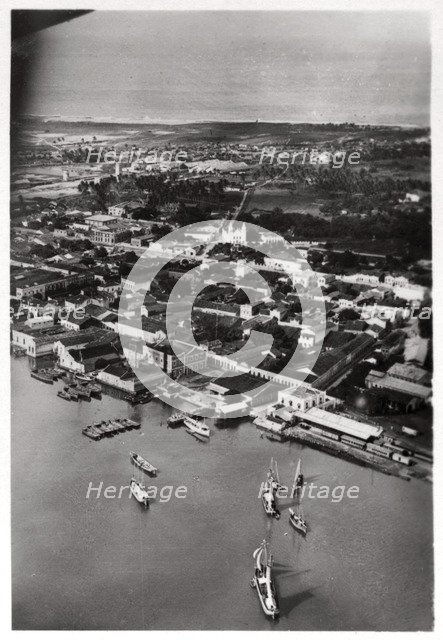 Aerial view of Natal, South Africa, from a Zeppelin, 1930 (1933). Artist: Unknown