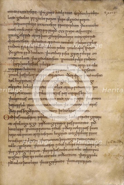 Excerpt from the Anglo-Saxon Chronicle, c1046. Creator: Unknown.