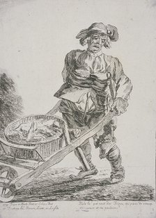 Offal seller, Cries of London, 1760. Artist: Paul Sandby