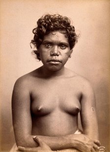 Australia: an Aboriginal woman, c1880s. Creator: Henry King.