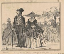 Nouveaux chapeaux de dames ..., 1855. Creator: Honore Daumier.
