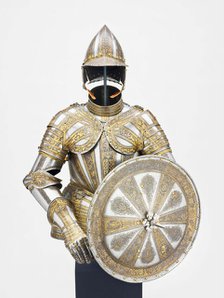 Half Armor and Targe for Service on Foot, Milan, 1590/1600. Creator: Master I.P.F..