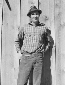 One of thirty-six members of Ola self-help sawmill cooperation, Gem County, Idaho, 1939. Creator: Dorothea Lange.