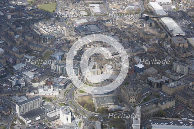 The city centre around Centenary Square, Bradford, West Yorkshire, 2016. Creator: Dave MacLeod.