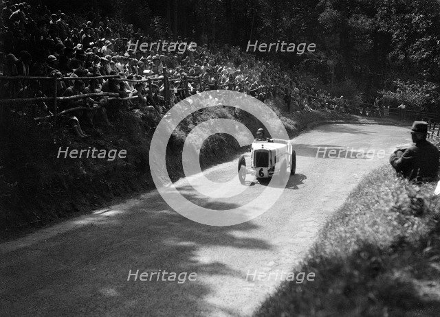 Austin Ulster competing in the MAC Shelsley Walsh Speed Hill Climb, Worcestershire. Artist: Bill Brunell.