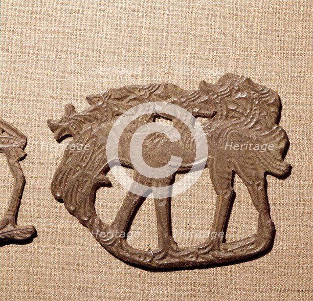 Bronze Plaque, Kama River Tribes Mircaulous Image of Wilde Beast, 3rd century BC-8th century. Artist: Unknown.