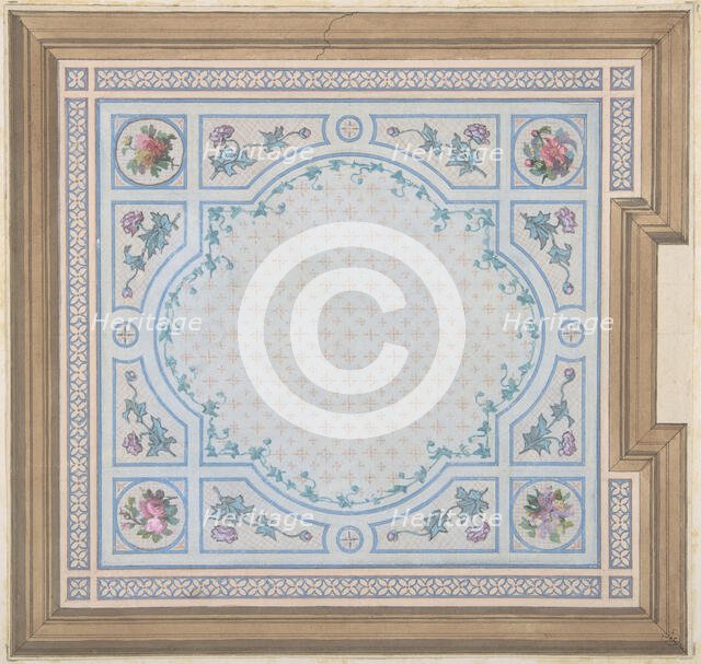 Design for Bathroom Ceiling, Hôtel Cahen d'Anvers, second half 19th century. Creators: Jules-Edmond-Charles Lachaise, Eugène-Pierre Gourdet.