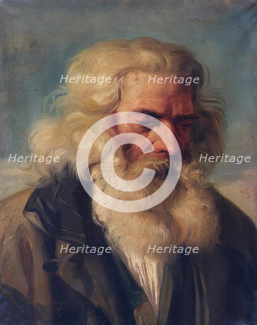 Bearded Old Man, undated. (c1850s) Creator: Joseph Hasslwander.
