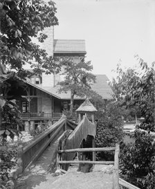 Lake Mohonk Mountain House, N.Y., rustic bridge, between 1895 and 1910. Creator: Unknown.