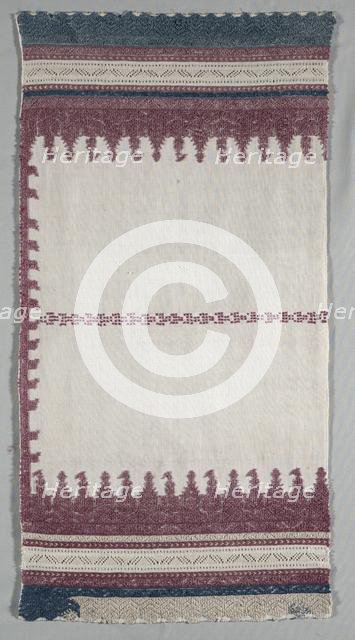 Embroidered Pillow Case, 19th century. Creator: Unknown.