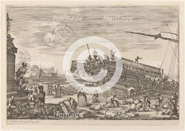 Loading a Ship, probably c. 1654/1655. Creator: Stefano della Bella.