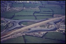 Construction of Junction 20, M5 motorway, Clevedon, Somerset, 1971. Creator: Jim Hancock.
