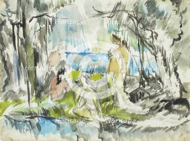 Bathers, early 20th century. Creator: Eemu Myntti.