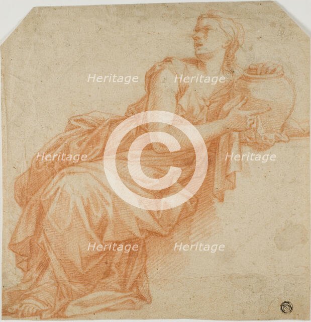 Draped Woman Holding Urn, n.d. Creator: Francois Verdier.