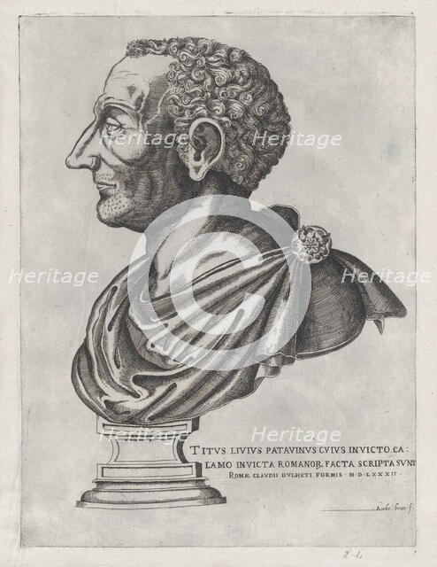 Speculum Romanae Magnificentiae: Bust of Livy, 1582., 1582. Creator: Giovanni Ambrogio Brambilla.