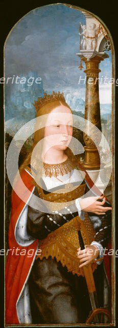 Saint Catherine, c. 1520. Creator: Jean Bellegambe.