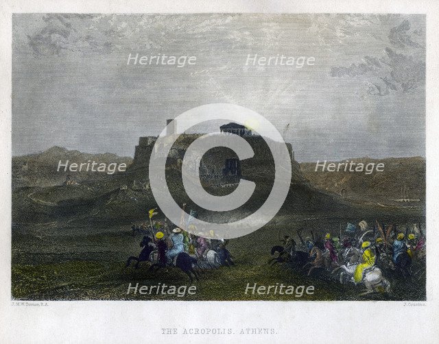 The Acropolis, Athens, Greece, 19th century.Artist: J Cousins