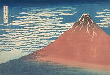 South Wind, Clear Sky (Gaifu kaisei), also known as Red Fuji, from the series Thirt..., ca. 1830-32. Creator: Hokusai.