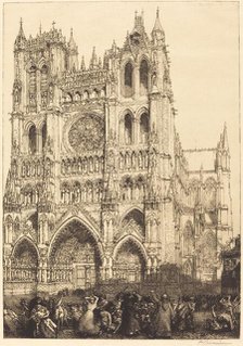 Amiens Cathedral (Cathedrale d'Amiens - Jour d'inventaire), 1907. Creator: Auguste Lepere.
