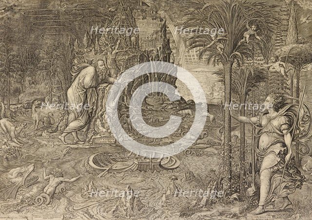 Allegory of Life (Dream of Raphael), 1561. Creator: Giorgio Ghisi.