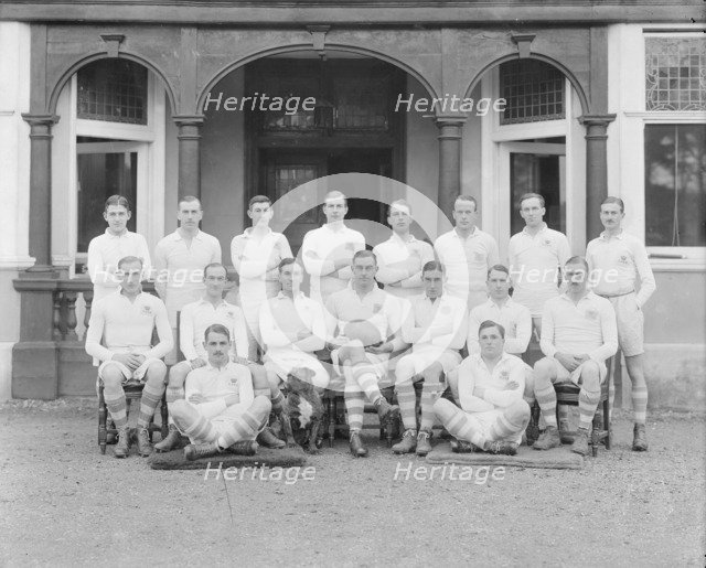 Officers' football team group portrait, c1935. Creator: Kirk & Sons of Cowes.
