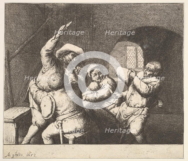 The Knife Thrust, 1610-85. Creator: Adriaen van Ostade.