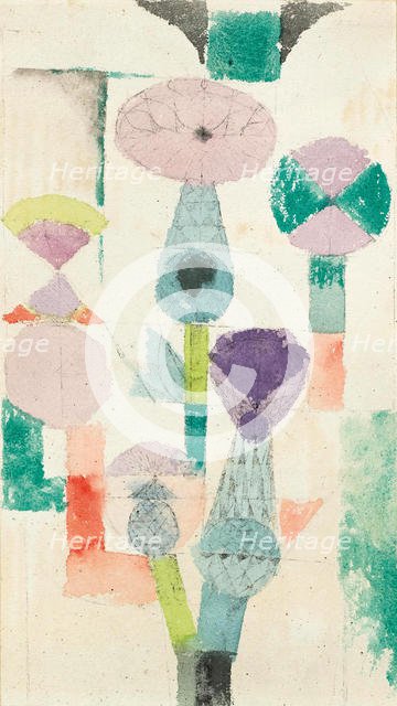 Betrachtung der Distelblüte, 1918. Creator: Klee, Paul (1879-1940).