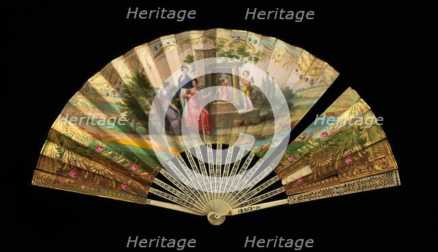 Fan, French, 1820-30. Creator: Dubois.